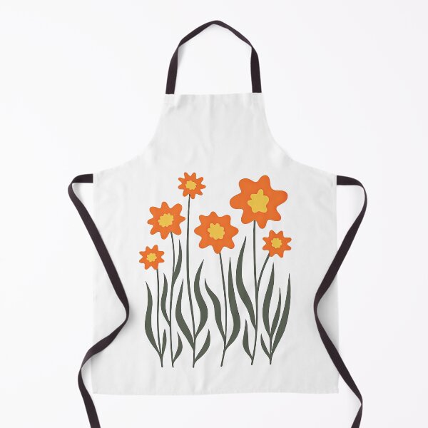Item preview, Orange Wildflowers Abstract Garden Design designed and sold by ArtfulWeave.