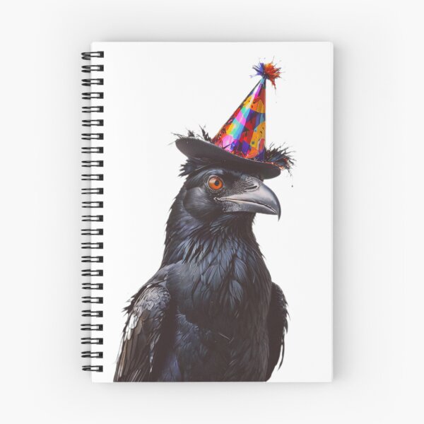 Item preview, Crow Birthday Party Hat Happy Balloons Celebrations Cute cool designed and sold by CheeseBlueprint.