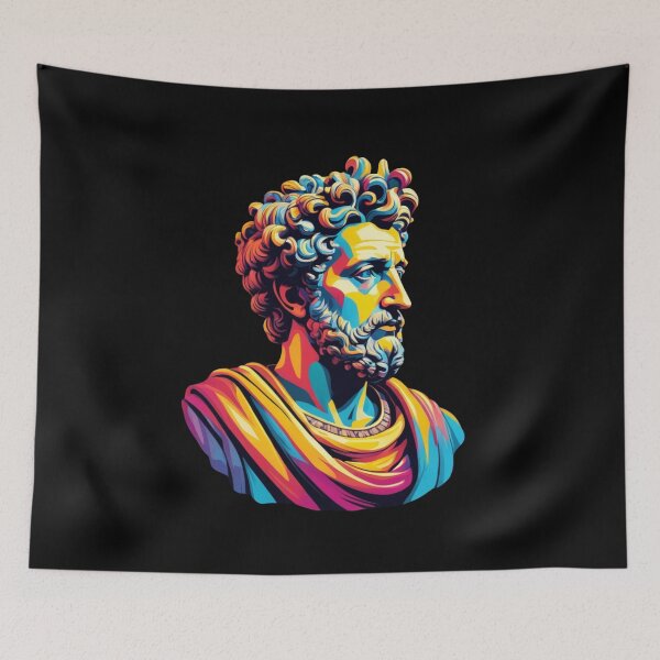 Item preview, Stoicism Philosopher Marcus Aurelius Statue Artwork | Stoic Art | Stoic Wisdom designed and sold by LexaArtworks.