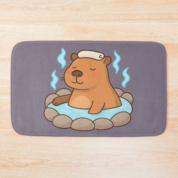 Item preview, Capybara in a hot spring designed and sold by AwesomeBeyondLimits.
