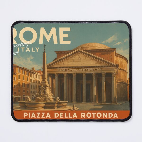 Item preview, ROME – PIAZZA DELLA ROTONDA - The Heart in front of the Pantheon - Poster and Greeting Card designed and sold by Earth Celebration Designs.