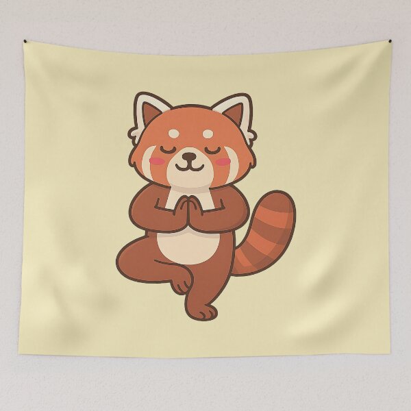 Item preview, Red panda doing yoga designed and sold by AwesomeBeyondLimits.