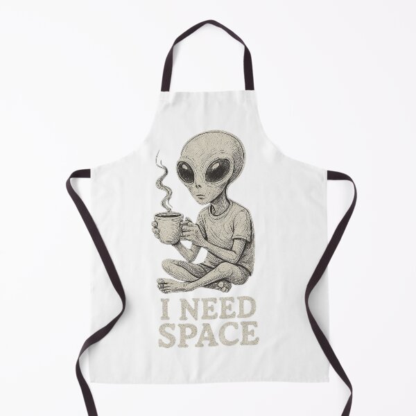 Item preview, “I Need Space” – Neurodivergent Alien Coffee Art designed and sold by A Wayward Birds Production.