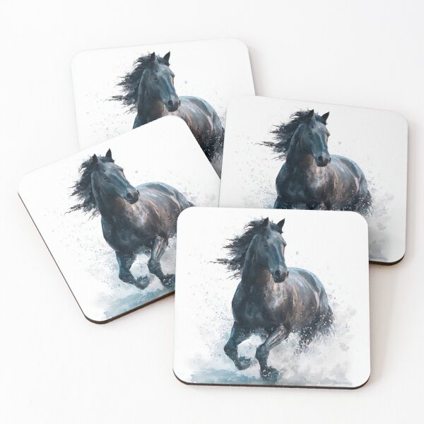 Item preview, Blacky Horse Running on the Beach - Horse Series designed and sold by Christina Brunton Art.