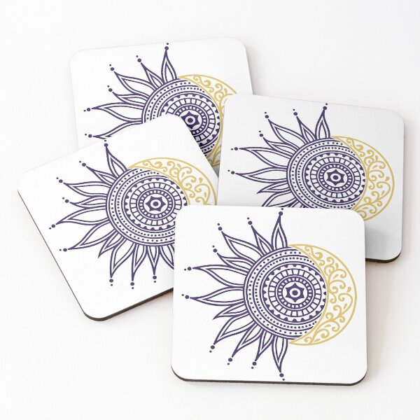 Item preview, Ornate Sun and Moon Mandala Celestial Design designed and sold by ArtfulWeave.