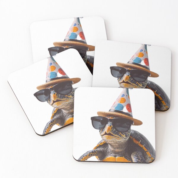 Item preview, Sea Turtle Birthday Party Hat Happy Balloons Celebrations Cute cool designed and sold by CheeseBlueprint.