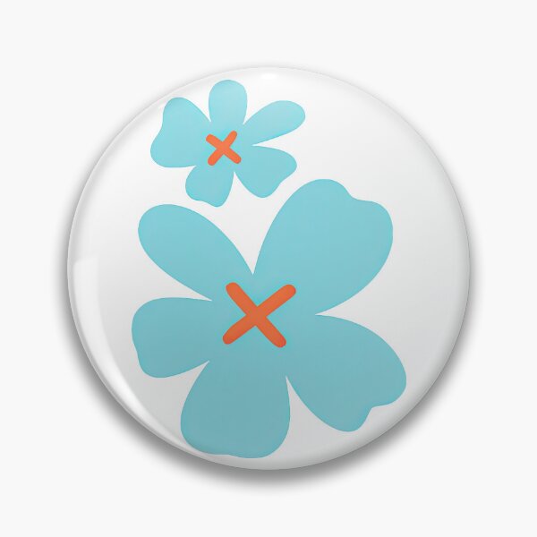 Item preview, Minimal Blue Flowers with Orange X Centers Design designed and sold by ArtfulWeave.