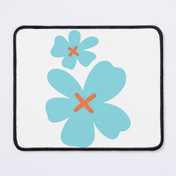 Item preview, Minimal Blue Flowers with Orange X Centers Design designed and sold by ArtfulWeave.
