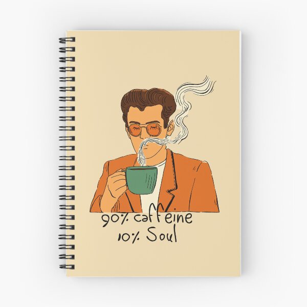Item preview, 90% Caffeine 10% Soul - Retro Coffee Lover Aesthetic Illustration designed and sold by NADARTDOM.