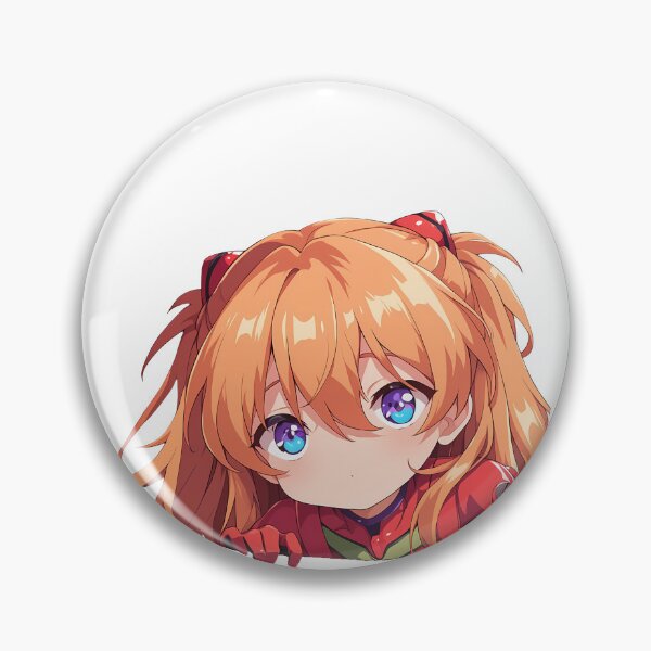 Item preview, Asuka Langley Soryu Neon Genesis Evangelion Orange Peeking Anime designed and sold by TorbenKuhano.
