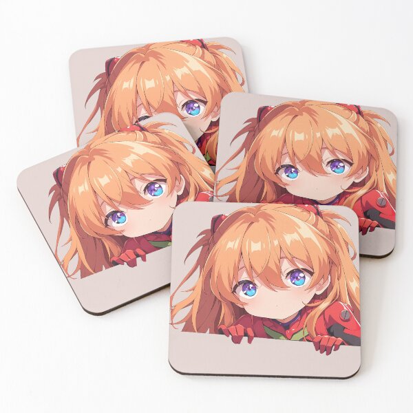 Item preview, Asuka Langley Soryu Neon Genesis Evangelion Orange Peeking Anime designed and sold by TorbenKuhano.