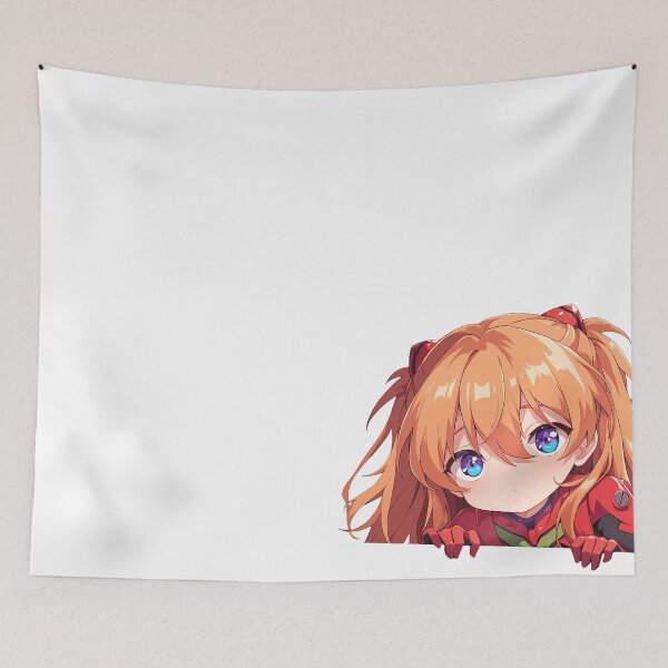 Item preview, Asuka Langley Soryu Neon Genesis Evangelion Orange Peeking Anime designed and sold by TorbenKuhano.