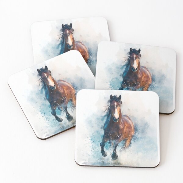 Item preview, Scar Face, Horse Running on the Beach - Horse Series designed and sold by Christina Brunton Art.