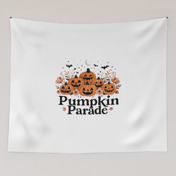 Item preview, Pumpkin Parade Halloween Print designed and sold by GoxyVision.