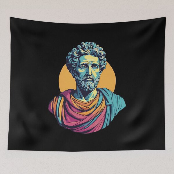 Item preview, Stoicism Philosopher Marcus Aurelius Statue Artwork | Stoic Art | Stoic Wisdom designed and sold by LexaArtworks.