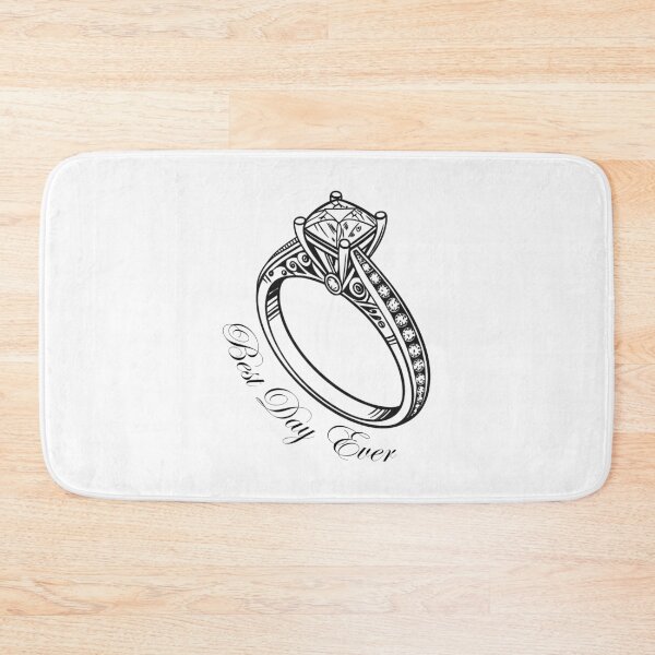 Item preview, A beautiful engagement ring with the words saying " Best Day Ever" designed and sold by Merrylands Artshop.