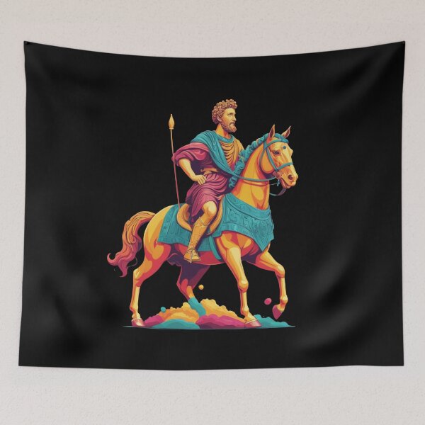 Item preview, Stoicism Philosopher Marcus Aurelius On A Horse Statue Artwork | Stoic Art | Stoic Wisdom designed and sold by LexaArtworks.
