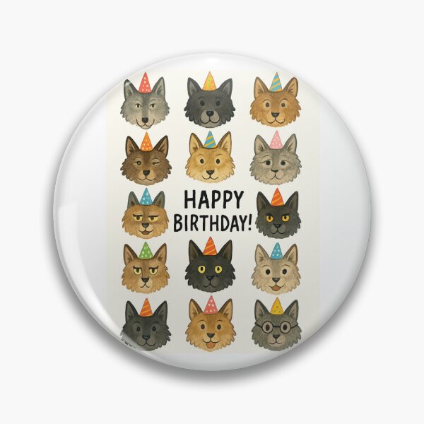 Artikelvorschau, Wolf Partyhut süß alles Gute zum Geburtstag Kawaii Geschenk Weihnachten glücklich entworfen und verkauft von CheeseBlueprint.