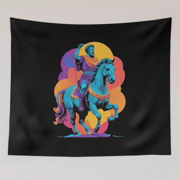 Item preview, Stoicism Philosopher Marcus Aurelius On A Horse Statue Artwork | Stoic Art | Stoic Wisdom designed and sold by LexaArtworks.
