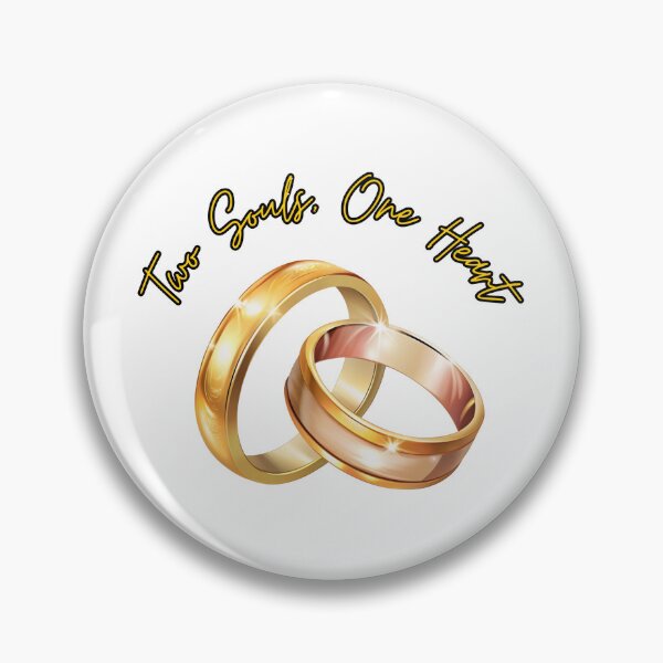 Item preview, Beautiful wedding rings with the words saying " Two Souls, One Heart" designed and sold by Merrylands Artshop.