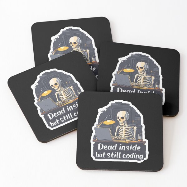 Item preview, "Dead Inside But Still Coding" – Dark Programmer Humor designed and sold by VectiveLab.