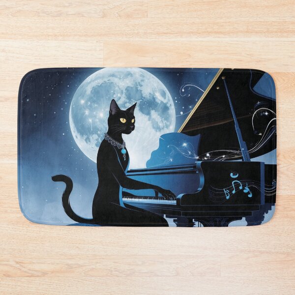 Item preview, Moonlight Piano Cat designed and sold by 0606PM.