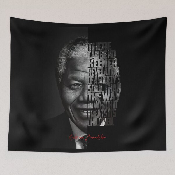 Item preview, Nelson Mandela Quote Poster – Monochrome Inspirational Portrait Art designed and sold by Enea Kelo.