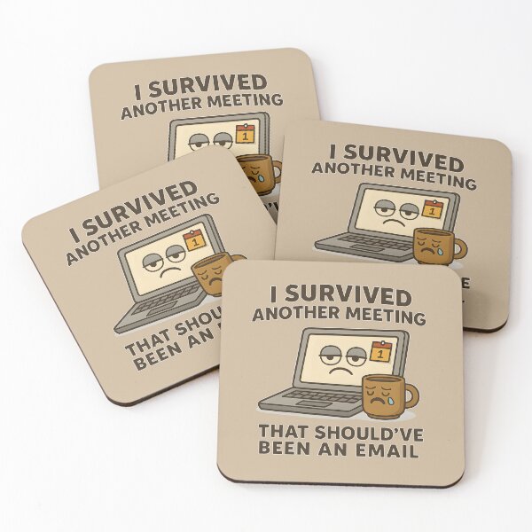 Artikelvorschau, I Survived Another Meeting – Lustiges Büro-Design mit Sarkasmus entworfen und verkauft von domi199834.