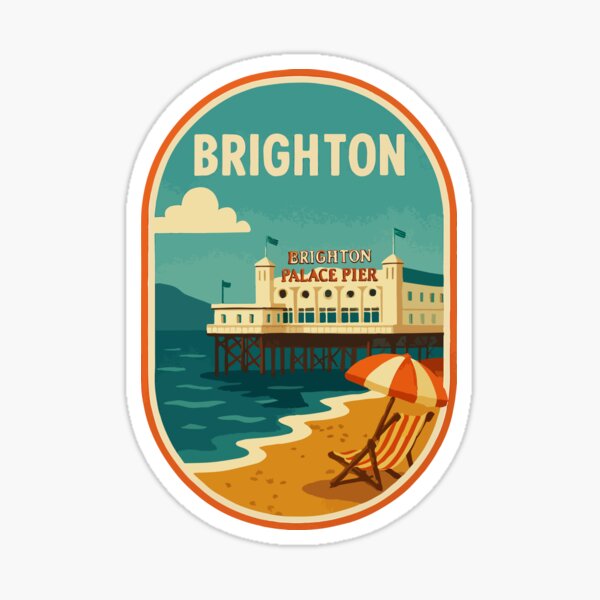 Item preview, Brighton Travel Souvenir Sticker designed and sold by rogue-design.