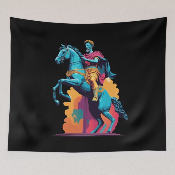 Item preview, Stoicism Philosopher Marcus Aurelius On A Horse Statue Artwork | Stoic Art | Stoic Wisdom designed and sold by LexaArtworks.