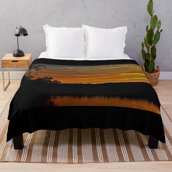 Item preview, Spooky Lake Sunset Landscape designed and sold by DeannesStore.