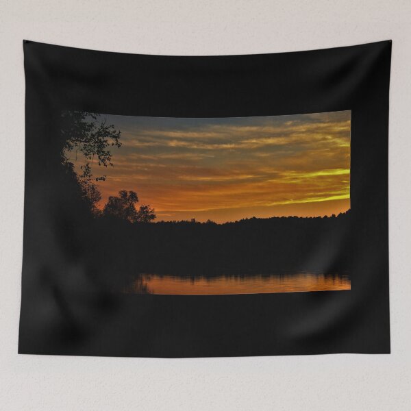 Item preview, Spooky Lake Sunset Landscape designed and sold by DeannesStore.