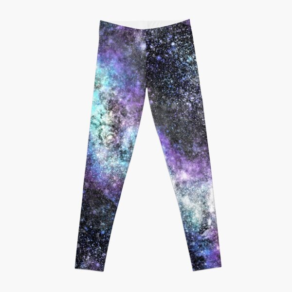 Galaxy - Purple, Blue, White Diagonal Galaxy Leggings