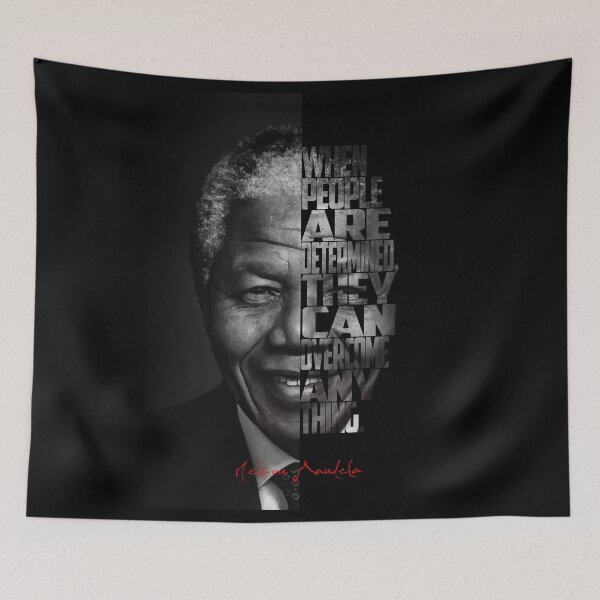 Item preview, Nelson Mandela Quote Poster – Monochrome Inspirational Portrait Art designed and sold by Enea Kelo.