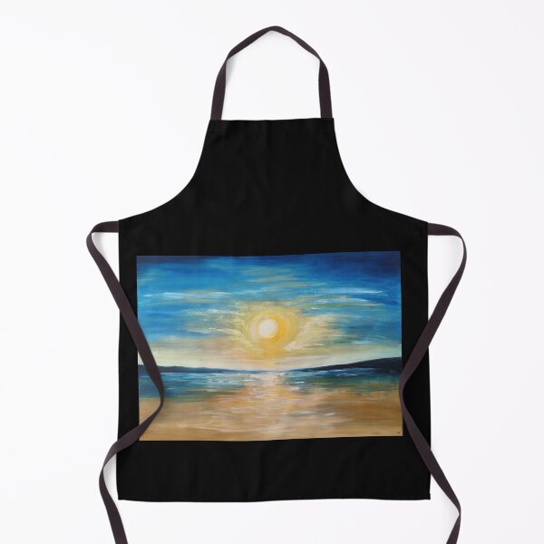 Item preview, Seaside Sunrise Ocean Sunset Radiant Seascape Painting Gentle Waves Morning Light designed and sold by kkjustpaint.