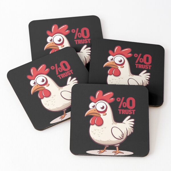 Item preview, "Trust No One" Suspicious Chicken – Funny Sticker Art designed and sold by VectiveLab.