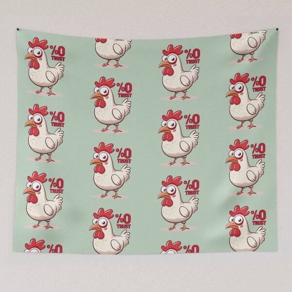 Item preview, "Trust No One" Suspicious Chicken – Funny Sticker Art designed and sold by VectiveLab.