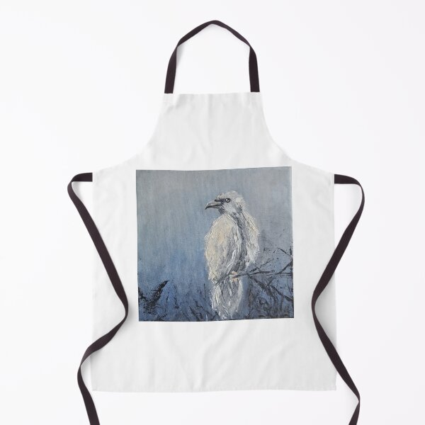 Item preview, White Raven Oil Painting Symbol Wisdom Mystery Meditation Crow designed and sold by kkjustpaint.