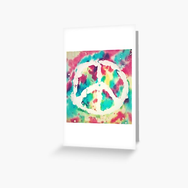 Tie Dye Peace Greeting Card
