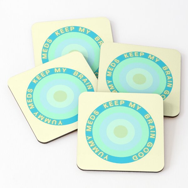 Item preview, Yummy meds make my brain good circle designed and sold by GeoGoose.