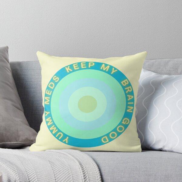 Item preview, Yummy meds make my brain good circle designed and sold by GeoGoose.