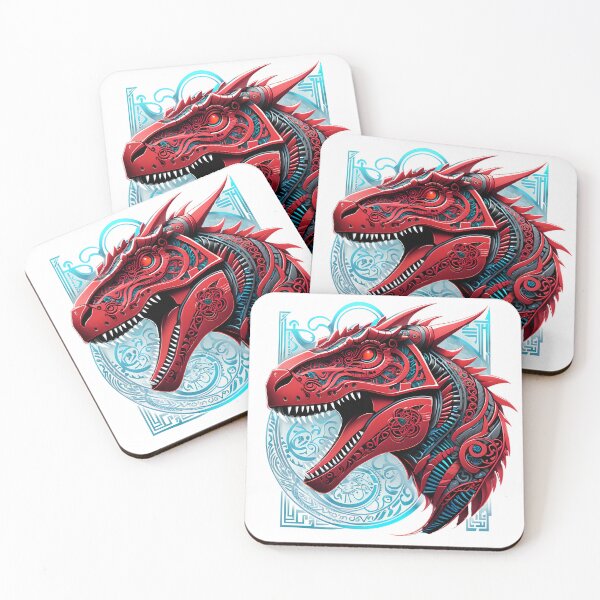 Item preview, Robot T-Rex Black, Red And Blue B designed and sold by DigitalHeadache.