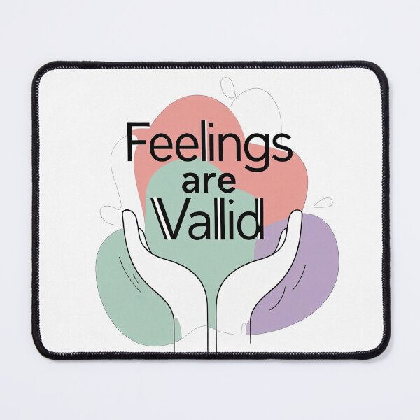 Item preview, Feelings Are Valid – Pastel Emotional Wellness Illustration designed and sold by AstridOfficial.