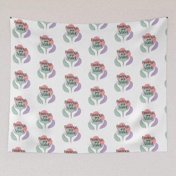 Item preview, Feelings Are Valid – Pastel Emotional Wellness Illustration designed and sold by AstridOfficial.
