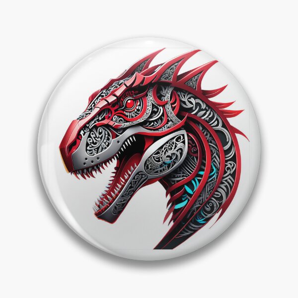 Item preview, Robot T-Rex Black and Red C designed and sold by DigitalHeadache.