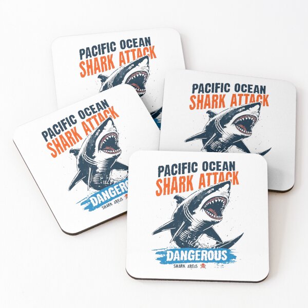 Item preview,  Pacific Ocean Shark Attack - Dangerous Shark Areas designed and sold by Colorful-Garden.