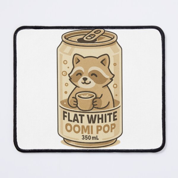Item preview, Flat White Raccoon soda coffee cute happy birthday kawaii gift christmas happy designed and sold by CheeseBlueprint.