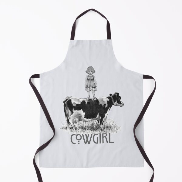Item preview, COWGIRL, Girl Standing on Holstein Dairy Cow, Farm Girl designed and sold by JoyfulWhimsy.