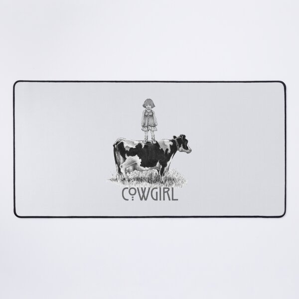 Item preview, COWGIRL, Girl Standing on Holstein Dairy Cow, Farm Girl designed and sold by JoyfulWhimsy.