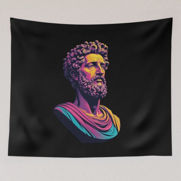 Item preview, Stoicism Philosopher Marcus Aurelius Statue Artwork | Stoic Art | Stoic Wisdom designed and sold by LexaArtworks.